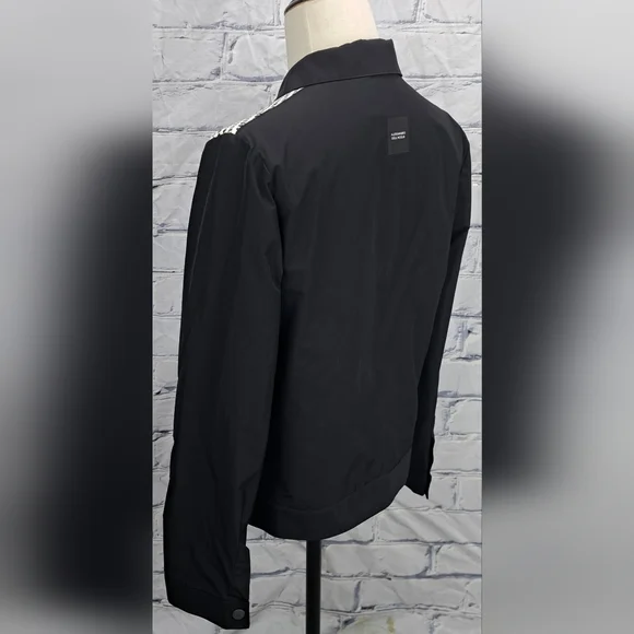 NWT Alessandro Dell'acqua Full Zip Jacket Fashion Woven Black Large / 50 - Picture 11 of 16